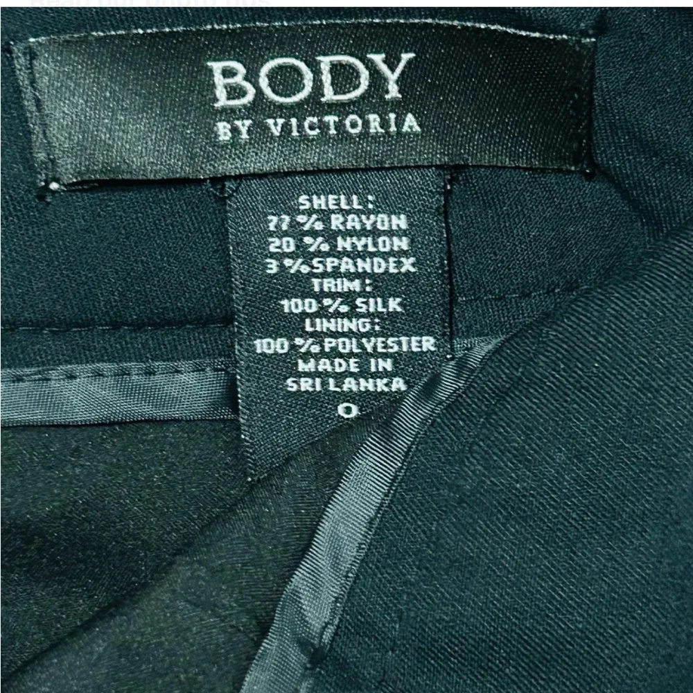 BODY by VICTORIA Black Pencil Skirt 0, Back Lace-Up Design With Zipper NWOT